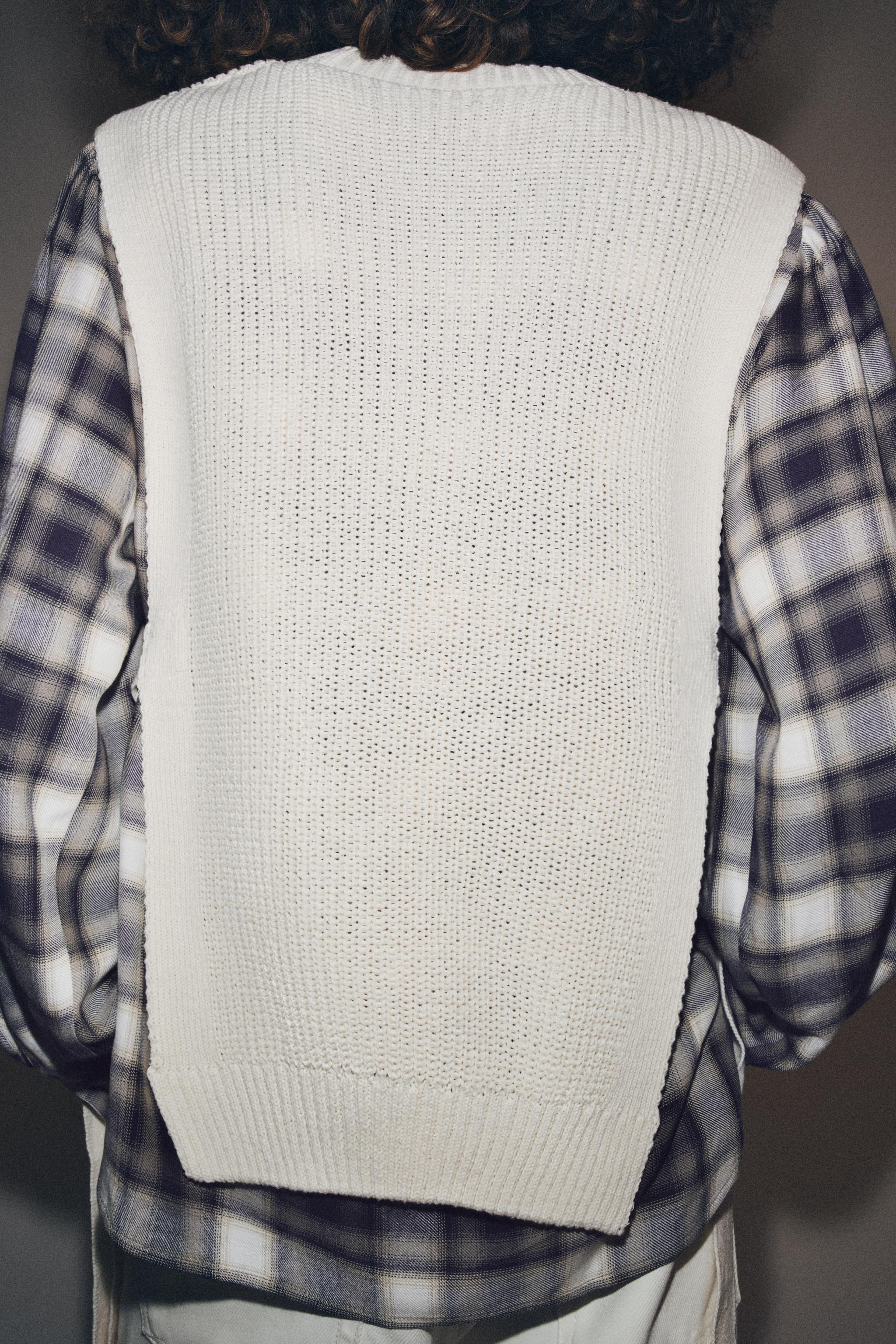 PLAID VEST COMBINATION SHIRT