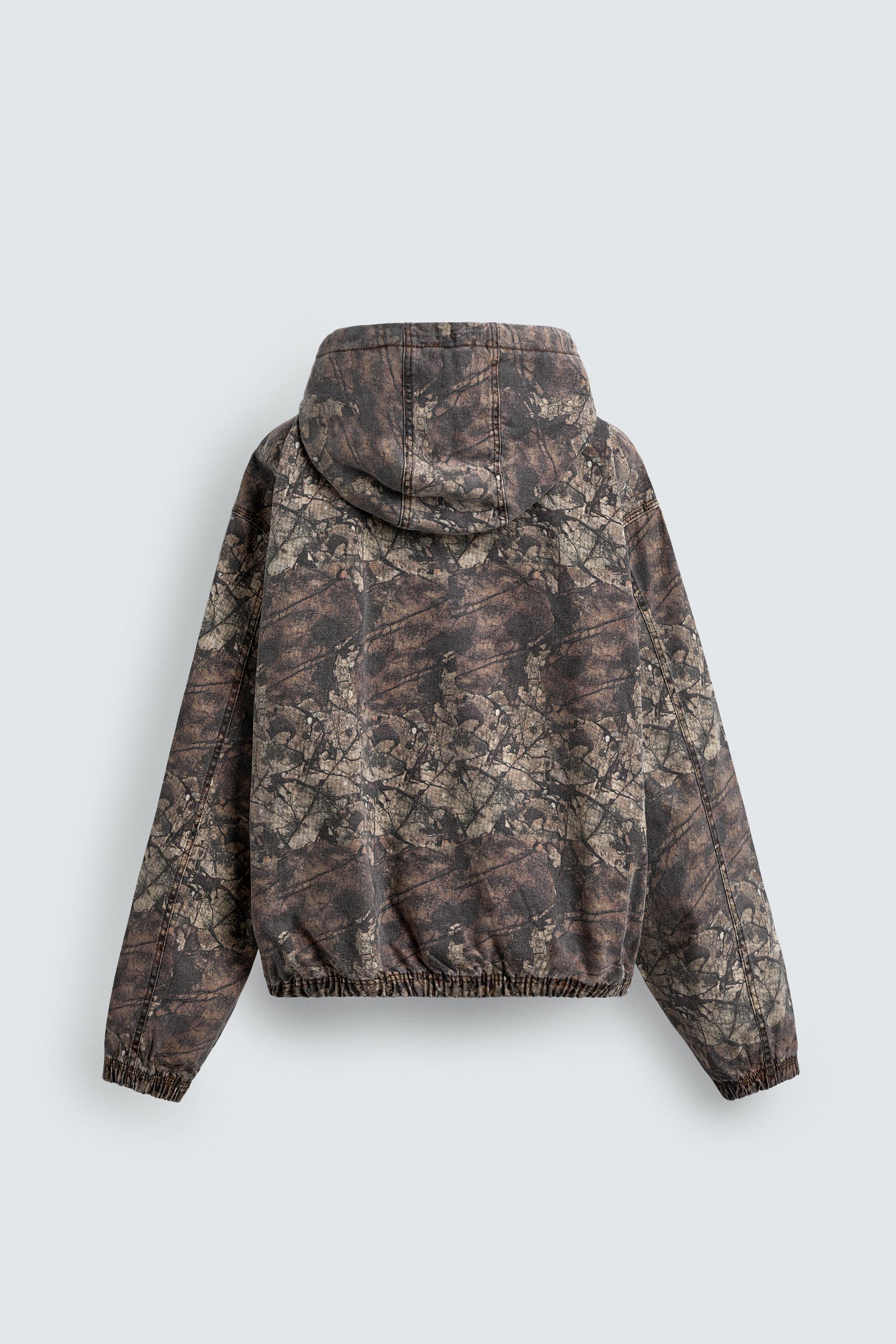 ABSTRACT PRINT HOODED JACKET - Printed | ZARA United States