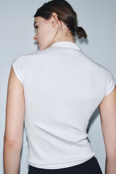 TOP COL MONTANT - Blanc de Zara - Image 2