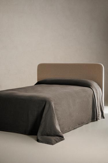 COUVRE-LIT LIN LAVÉ (400 G/M²) - Marron / Taupe de Zara - Image 1
