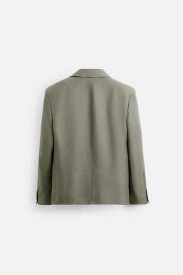 LYOCELL-LINEN SUIT BLAZER - Mink by Zara - Image 7