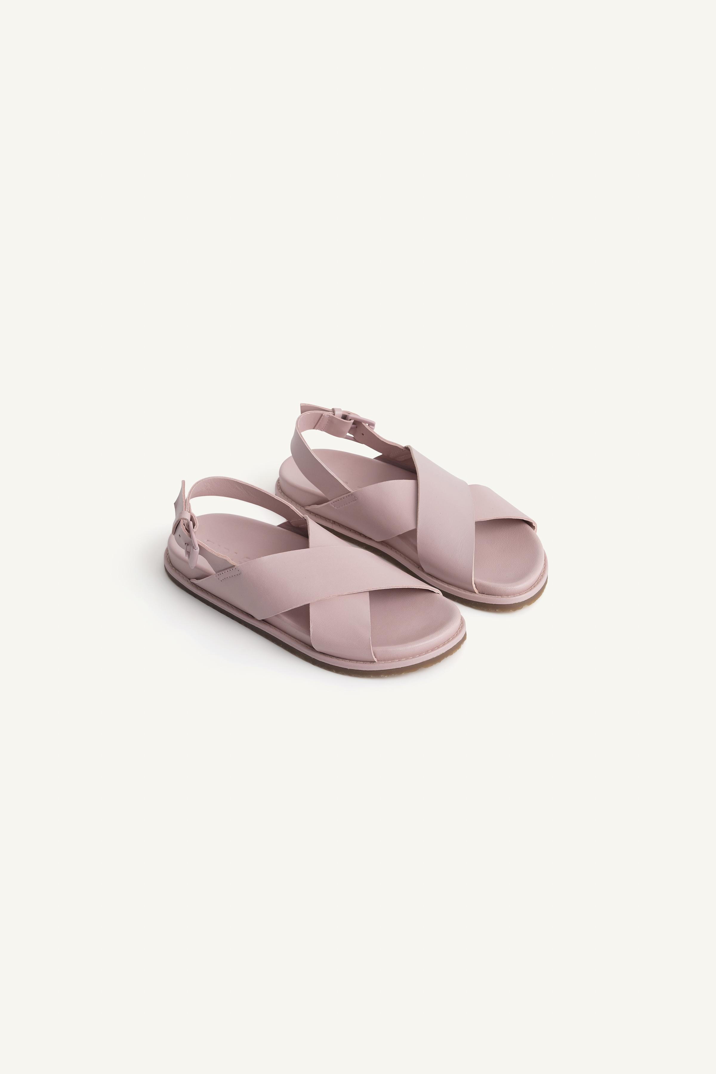 LTHR CRSSVR SNDLS - Pink | ZARA United States