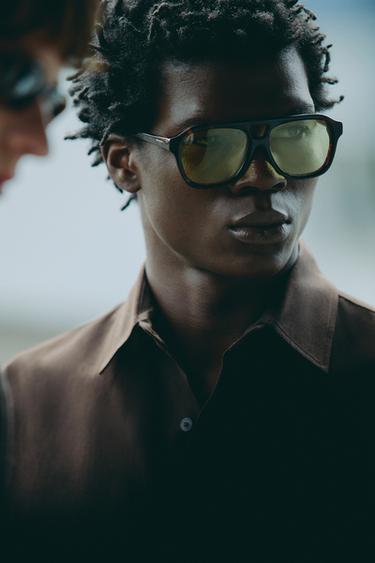 Zara RECTANGULAR SUNGLASSES - Tortoise shell