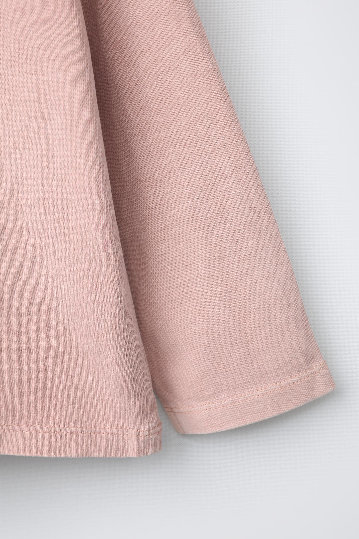 Футболка Zara Henley, цвет: Розовый — фото 5
