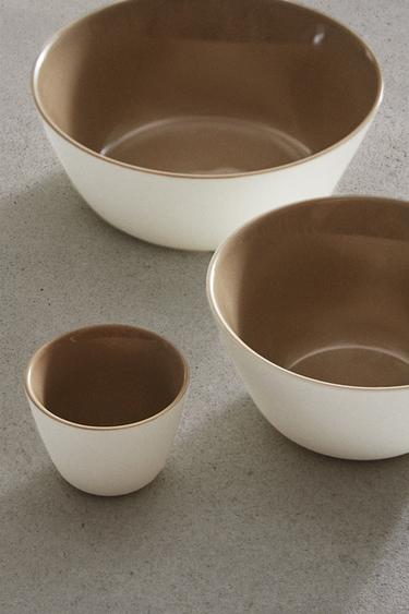 LOT DE 2 - BOL L - marron/blanc de Zara - Image 2