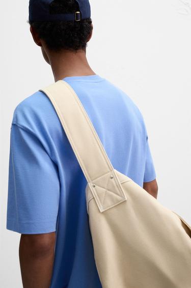 FABRIC SHOULDER BAG - Ecru White by Zara - Image 1