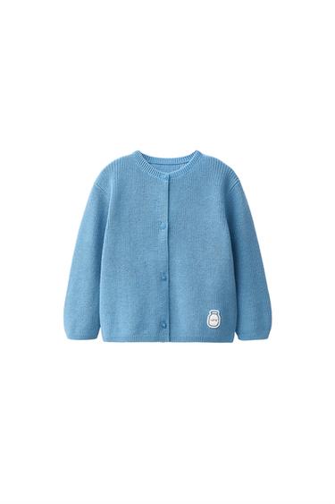 LINKS GESTRICKTE STRICKJACKE - Mittelblau von Zara