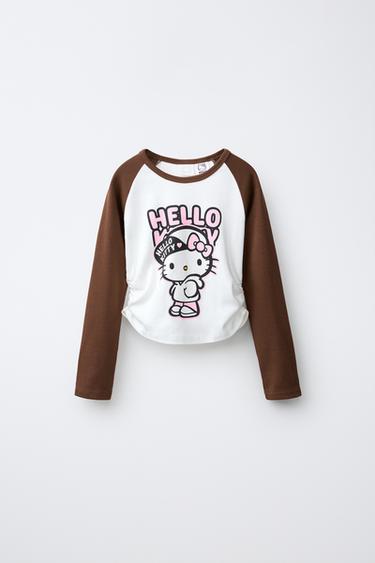CAMISETA FRANZIDOS HELLO KITTY © SANRIO - Branco-marfim da Zara - Imagem 0