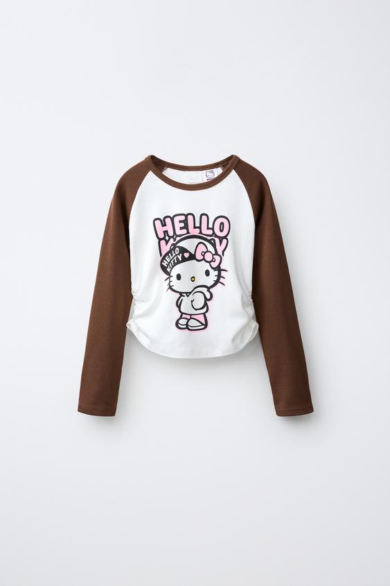 CAMISETA FRUNCES HELLO KITTY © SANRIO - Blanco roto de Zara - Imagen 0
