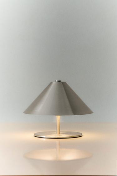 CORDLESS IRON TABLE LAMP - Silver by Zara