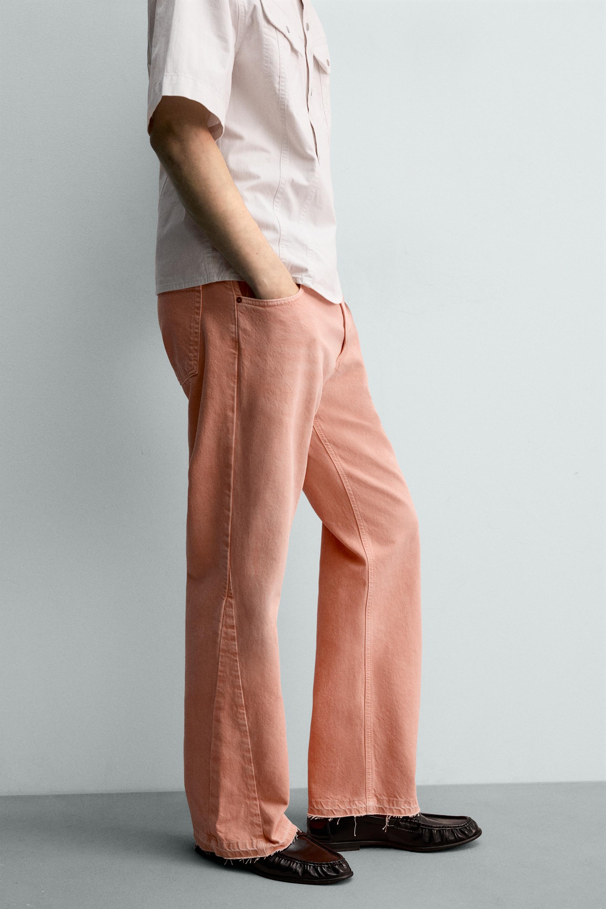 フレアフィットデニムパンツ - ピンク | ZARA Japan / 日本
