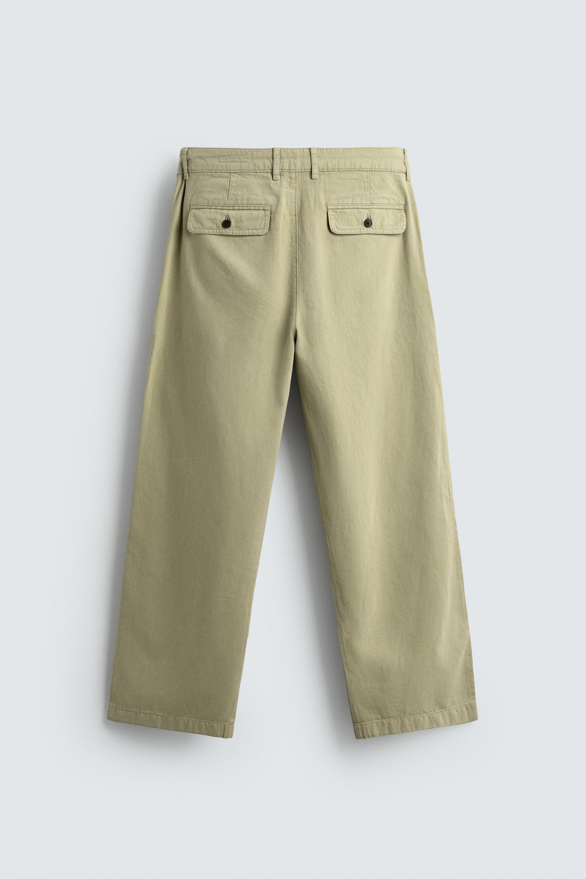 WASHED STRAIGHT FIT PANTS