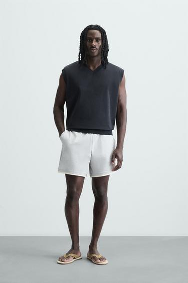 CAMISETA TANK TÉCNICA - Marino de Zara - Imagen 0