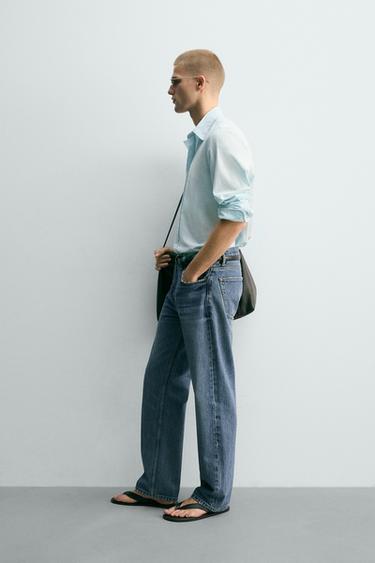 LIGHTWEIGHT COTTON DENIM SHIRT - Light blue by Zara - Image 3