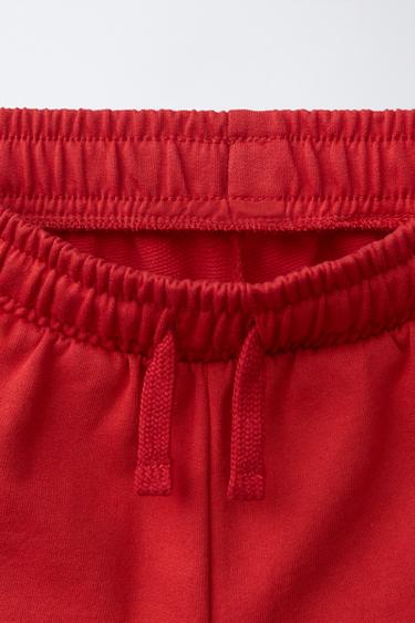 SHORT À BANDES LATÉRALES - Rouge de Zara - Image 2