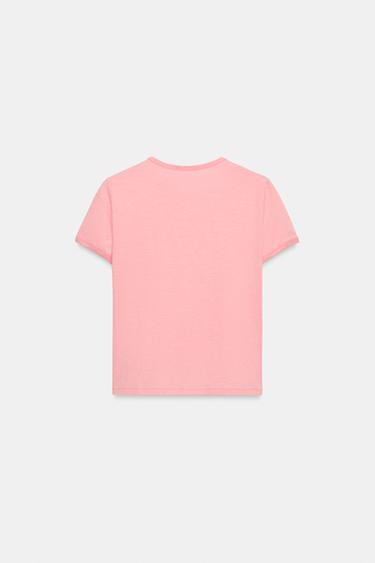 T-SHIRT MANCHES COURTES BRODERIES - Rose de Zara - Image 4