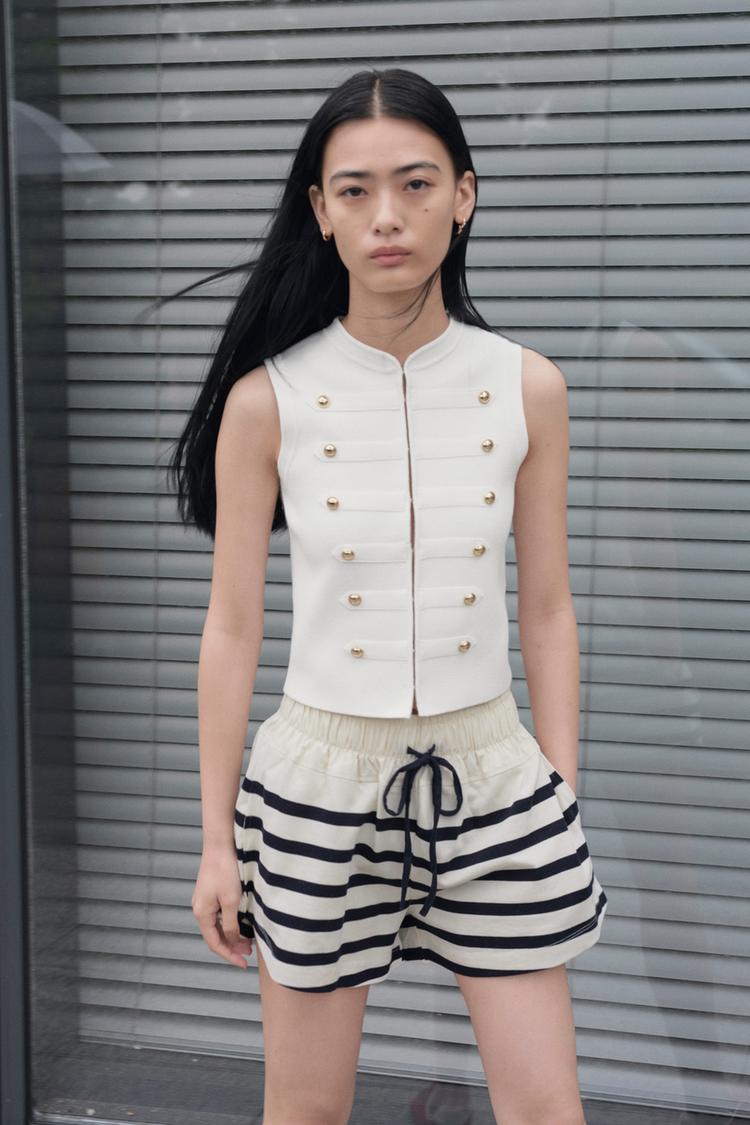 BUTTONED WAISTCOAT TOP