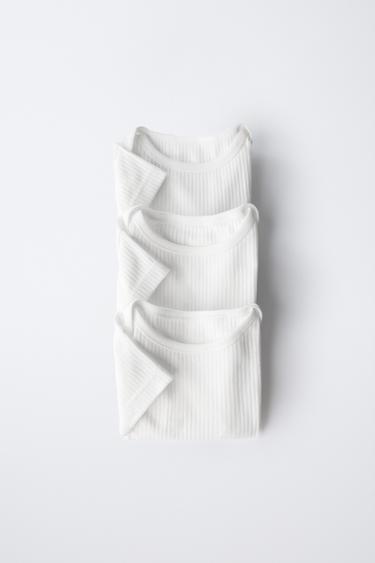 PACK TRES BODIES MANGA CORTA - Blanco de Zara - Imagen 0