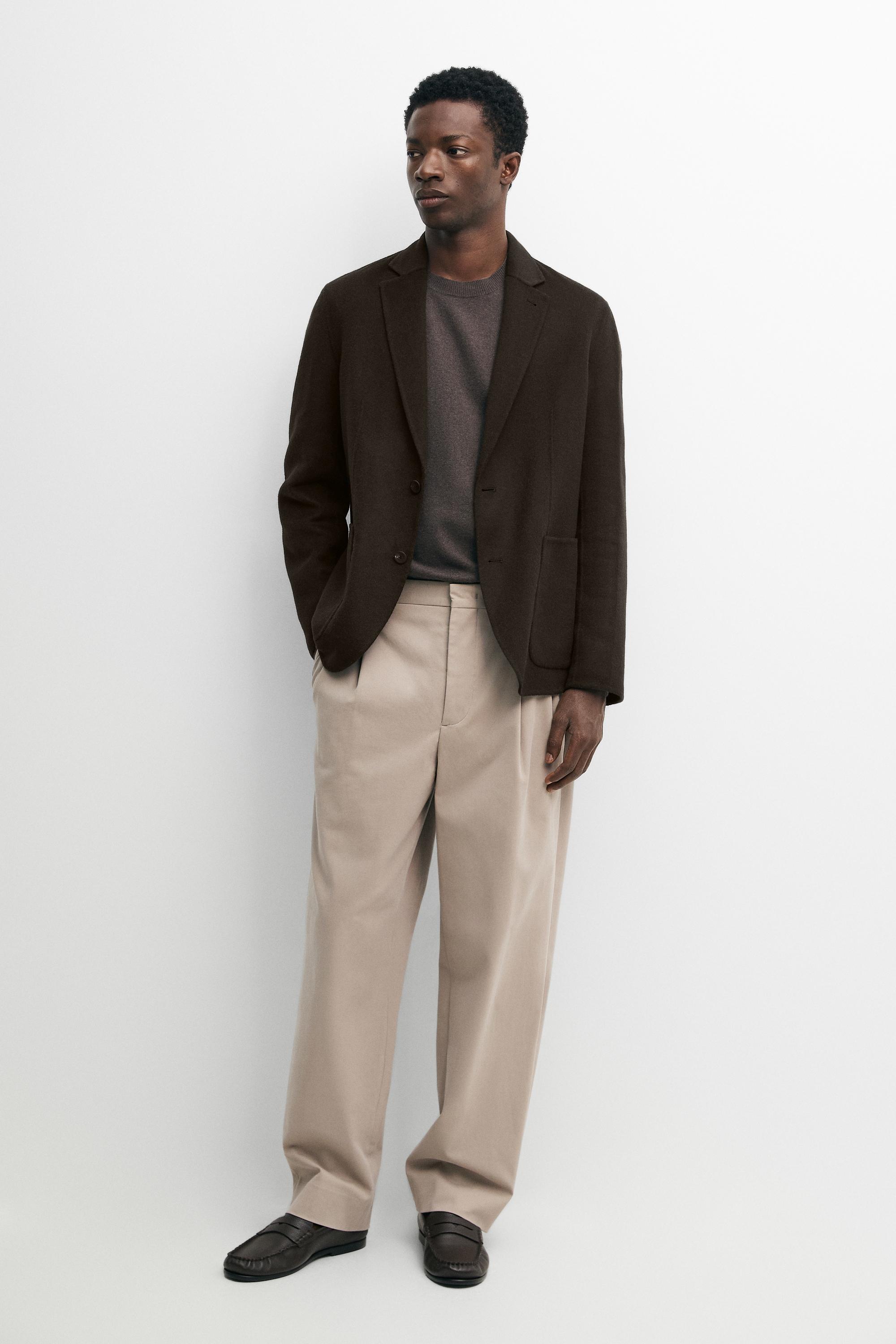 Cotton blend darted pants — 211