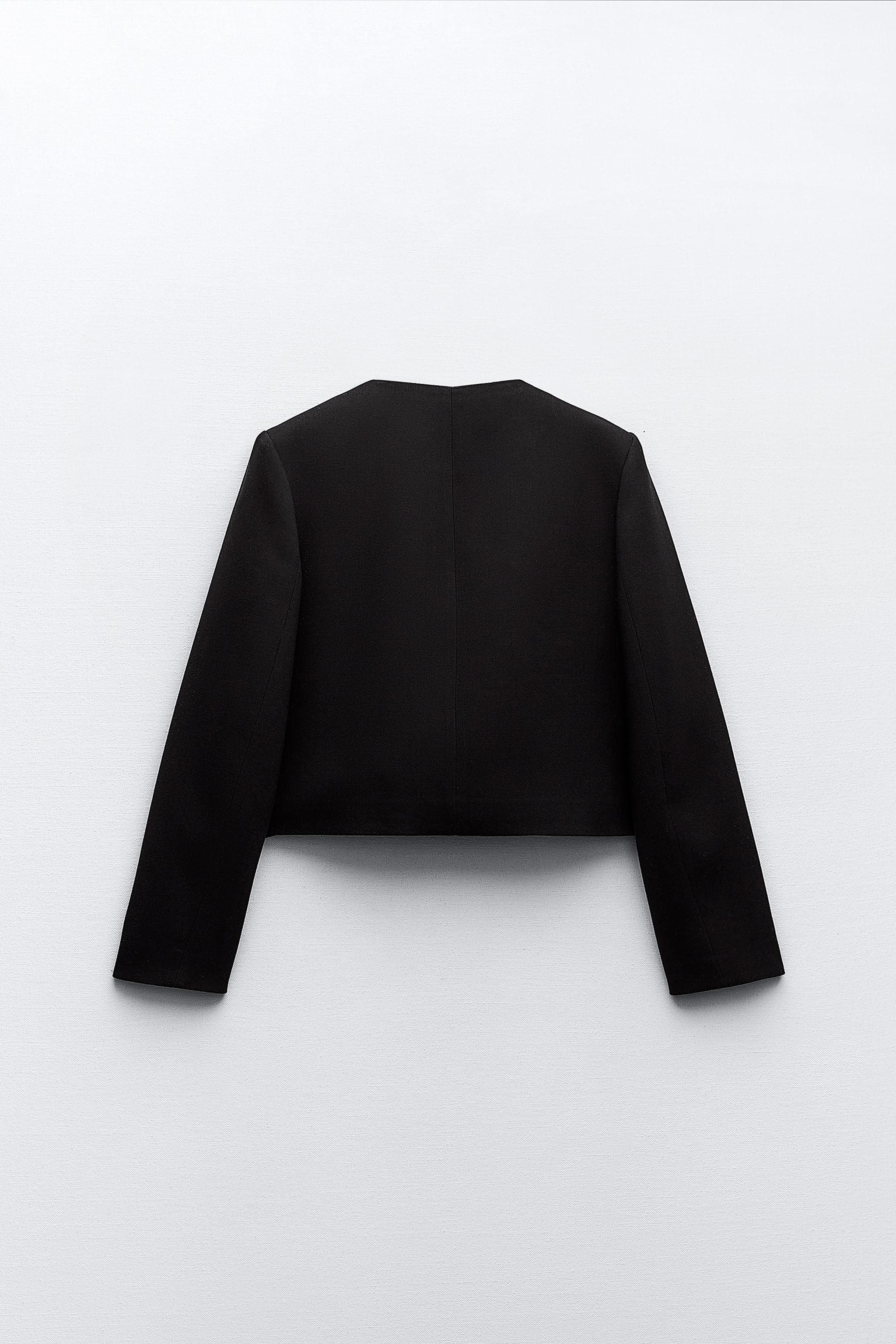 SHORT GOLDEN BUTTON JACKET - Black | ZARA Canada