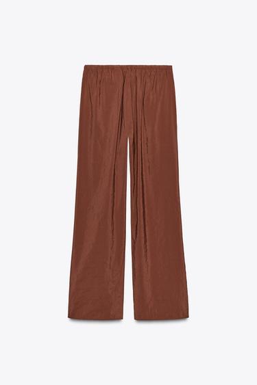 PANTALON FLUIDE ZW COLLECTION - Caramel de Zara - Image 10
