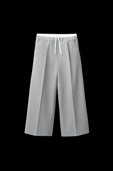 DOUBLE WAISTBAND TROUSERS - Grey by Zara - Image 0