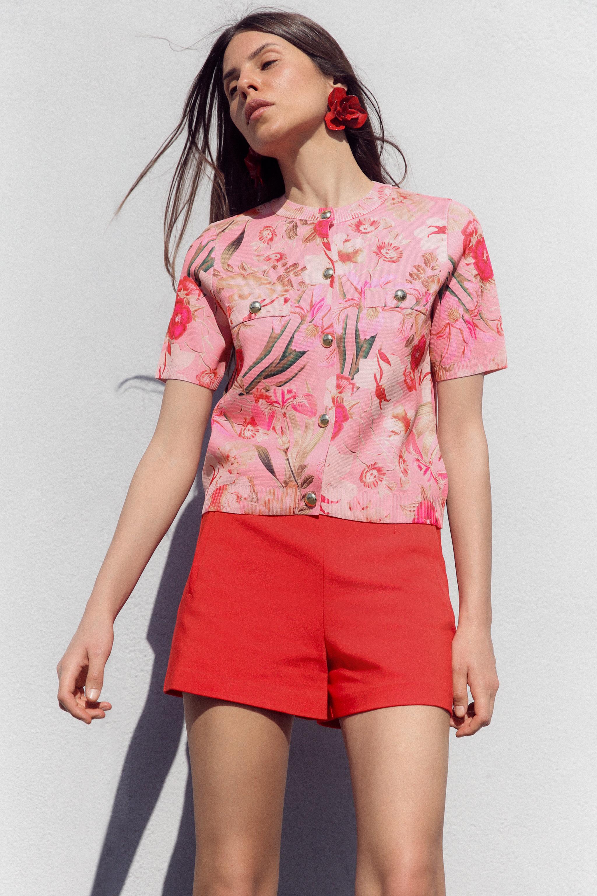 FLORAL PRINT KNIT TOP - Multicolored | ZARA United States