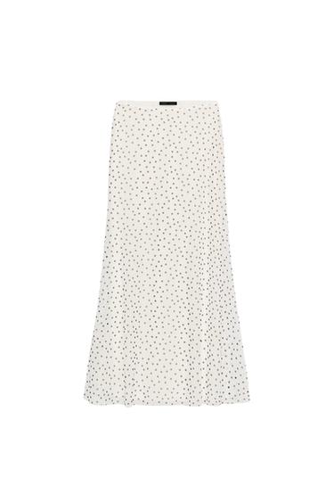POLKA DOT TULLE SKIRT - Black / White by Zara