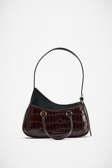 LIMITED EDITION LEATHER SHOULDER BAG - Chocolate by Zara
