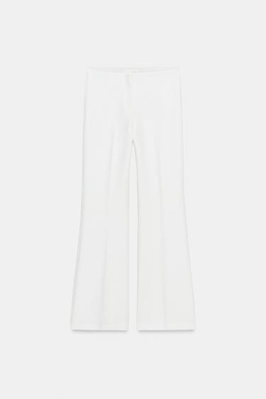 PANTALÓN FLARE - Blanco de Zara - Imagen 0