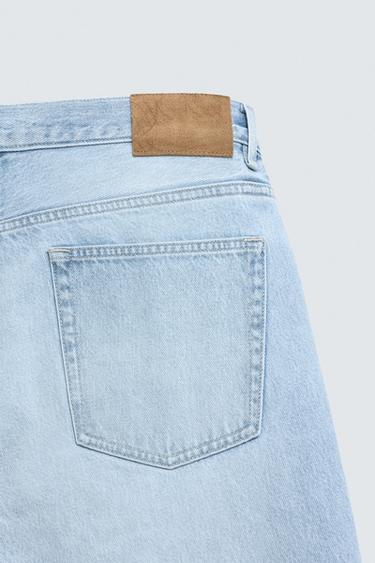 RIPPED STRAIGHT-LEG JEANS - Light blue by Zara - Image 8