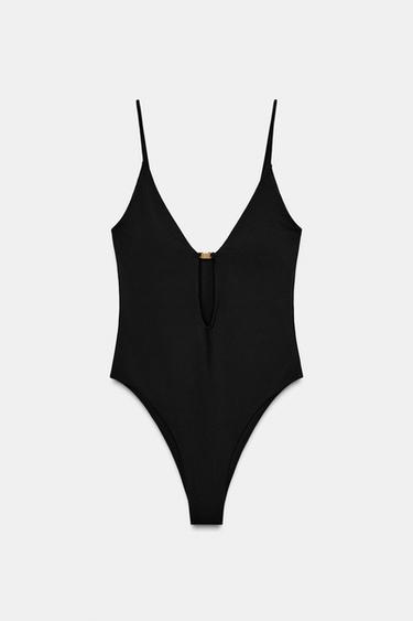 BODY ABERTURA APLIQUE METÁLICO - Negro de Zara - Imagen 0
