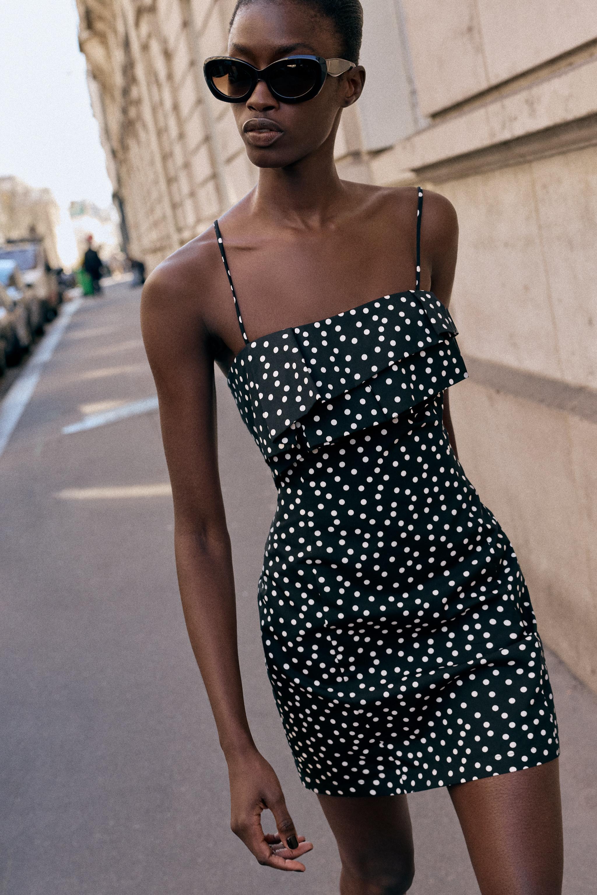 Black And White Polka Dot Dress Woman | ZARA United States Black And White Polka Dot Dress Woman | ZARA United States