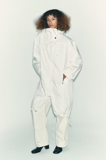 OVERSIZE MULTI-POSITION HOODED PARKA ZW COLLECTION - White by Zara
