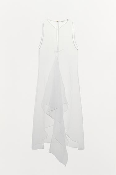 ROBE EN ORGANZA VOLUME ZW COLLECTION - Blanc de Zara - Image 5