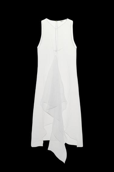 Zara ZW COLLECTION ORGANZA VOLUME DRESS - White - Image 0