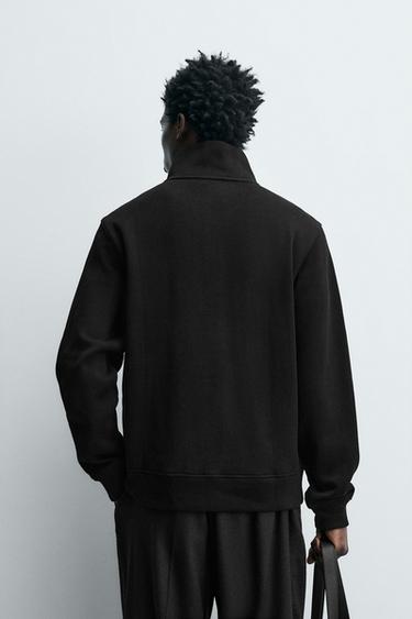 VESTE CANNELÉE INTERLOCK - Noir de Zara - Image 2