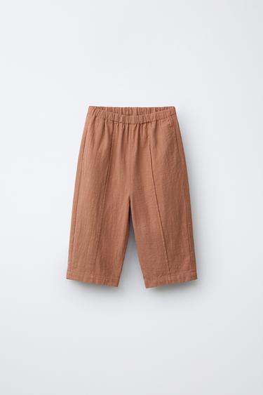 RUSTIC BAGGY TROUSERS - Brick by Zara