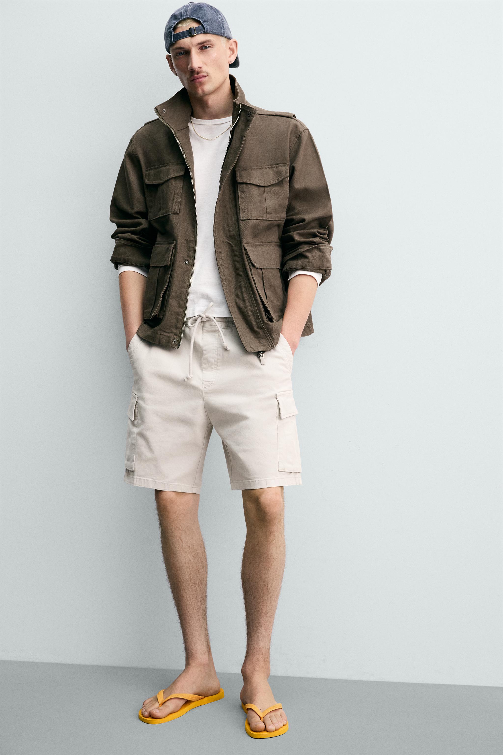 BERMUDA CARGO RELAXED FIT DÉLAVÉ