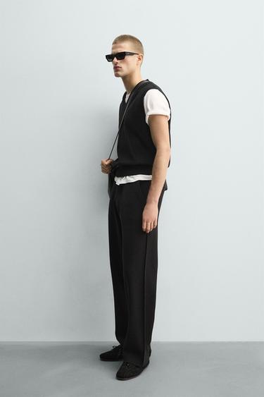 GILET EN MAILLE STRUCTURÉ - Noir de Zara - Image 3