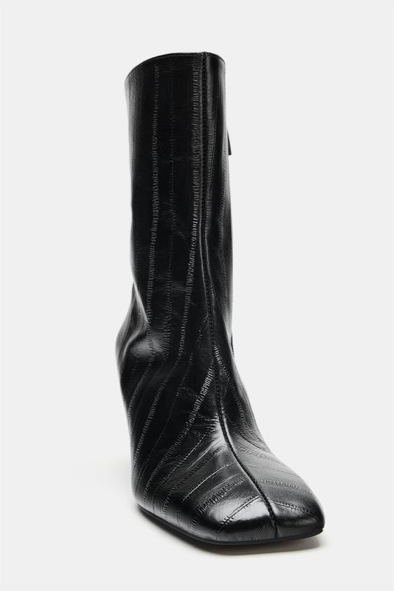 BOTTINES EN CUIR LIMITED EDITION - Noir de Zara - Image 5