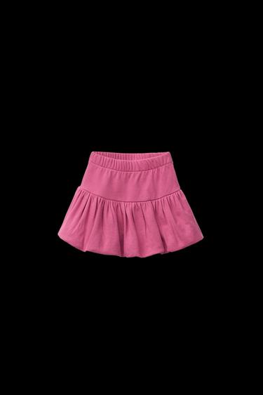 FALDA PUNTO PIQUÉ GLOBO - Frambuesa de Zara - Imagen 0