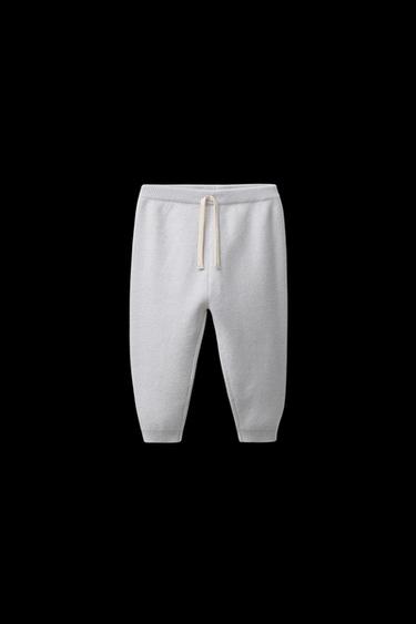 KNITTED JOGGERS - Light grey by Zara