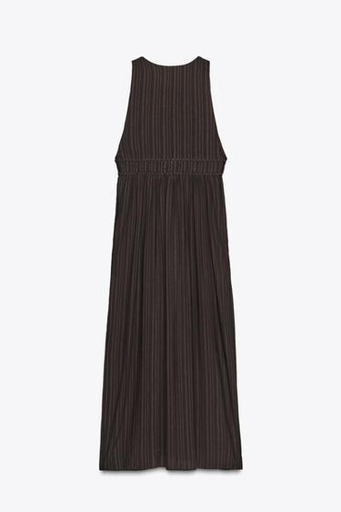 STRIPED LONG WAISTCOAT - Dark brown by Zara - Image 2