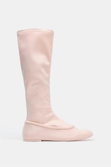 BOTA ALTA EFECTO SATINADO - Rosa de Zara