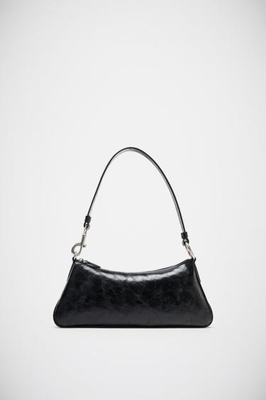 Zara ELONGATED SHOULDER BAG - Black