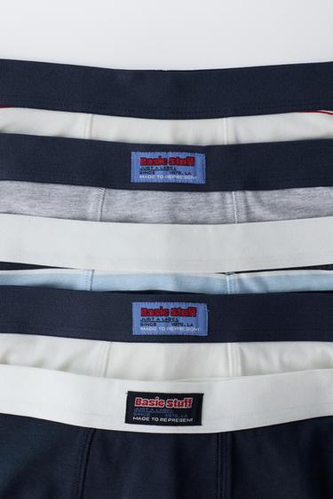 AGES 6-14 / PACK OF FIVE STRIPED BOXERS - Multicoloured by Zara - Image 1