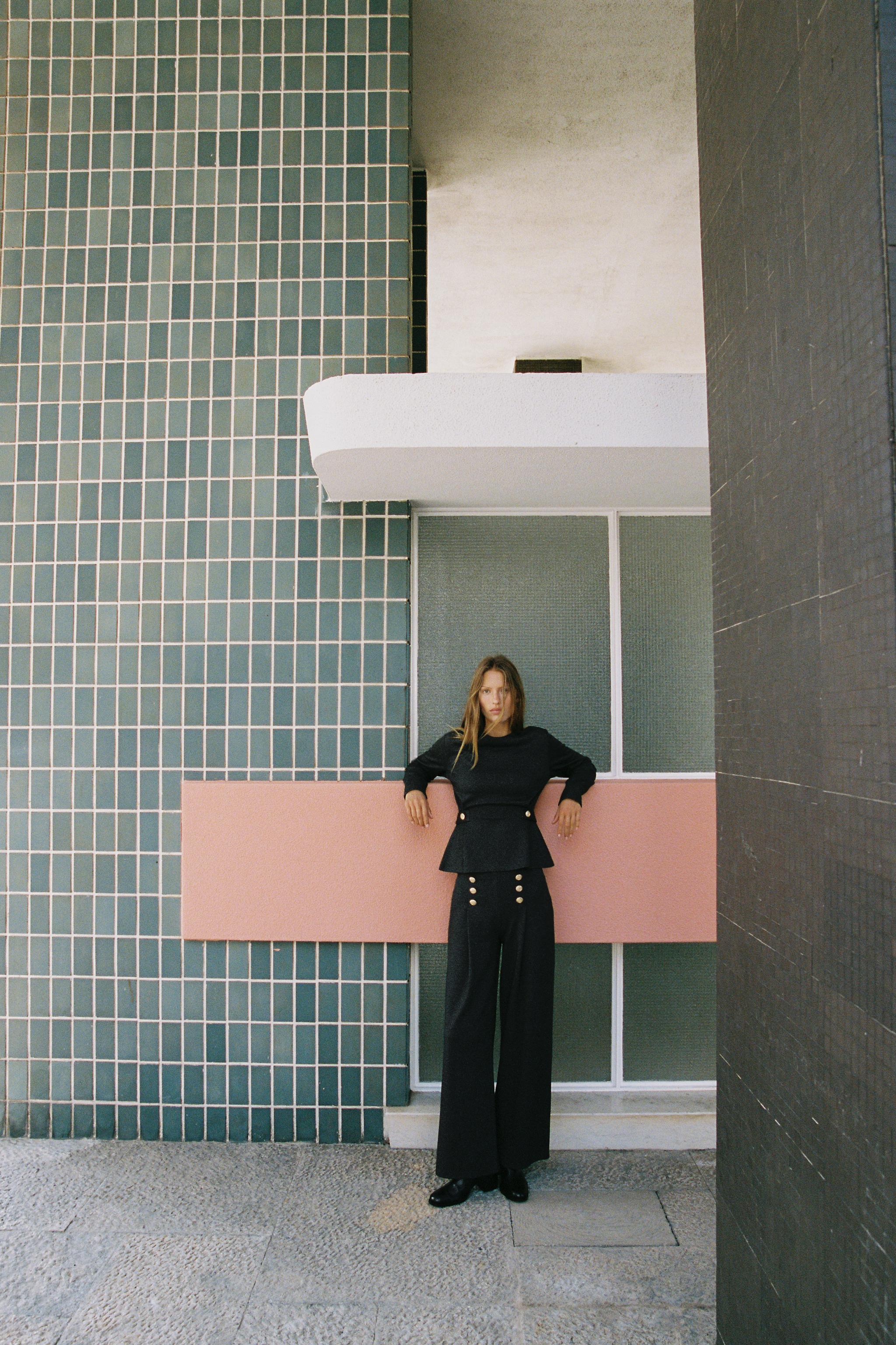 PANTALON SERGÉ À BOUTONS