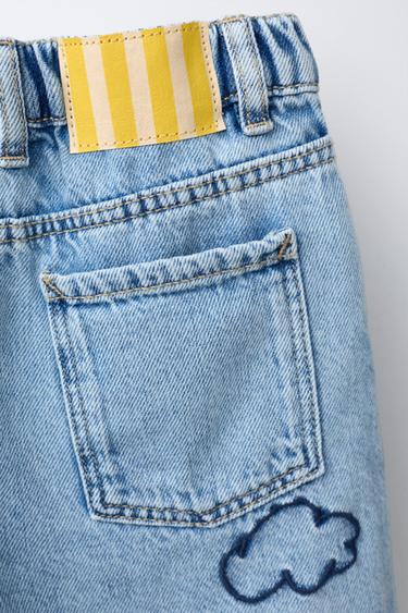 SHORT EN JEAN BRODÉ - Bleu moyen de Zara - Image 3