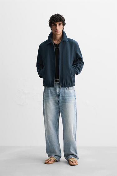 COTTON TEXTURED JACKET - Bluish by Zara - Image 0